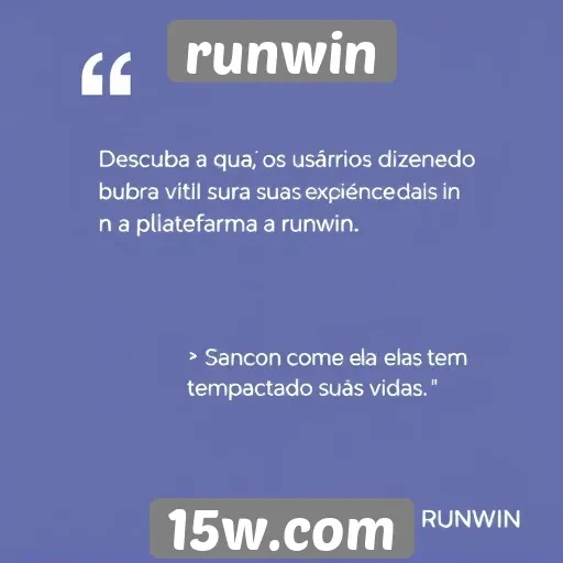 feedback dos usuários sobre a experiência no runwin